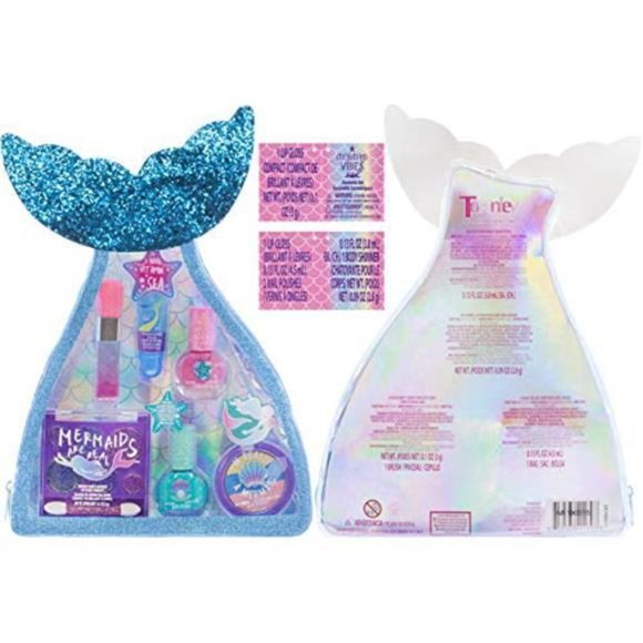 Girl Mermaid Vibes Makeup Set, 7 Pieces, Including Lip Gloss, Nail Polish - Picture 8 of 14